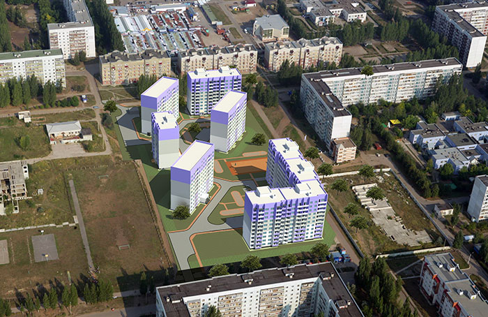 Новые дома от КПД-2 на Киевском бульваре